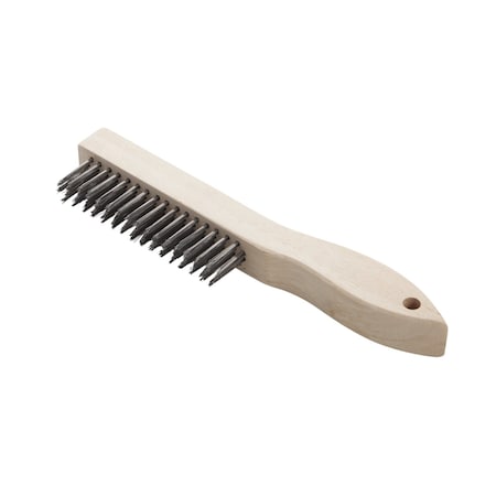 Steelman 10-Inch Wood Handled Brush with Steel Wire Bristles 98990